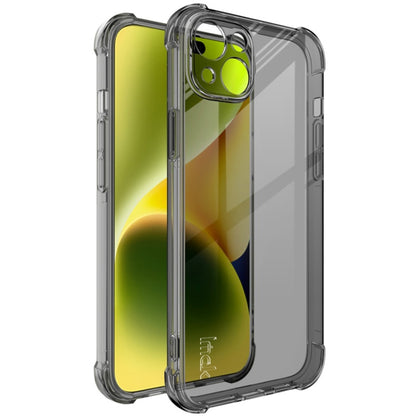 For iPhone 15 Plus imak Shockproof Airbag TPU Phone Case(Transparent Black) by imak
