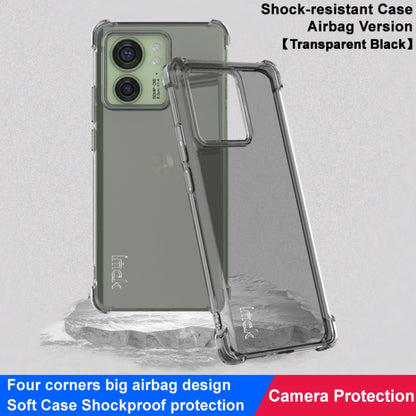 For Motorola Edge 40 5G imak Shockproof Airbag TPU Phone Case(Transparent Black) by imak