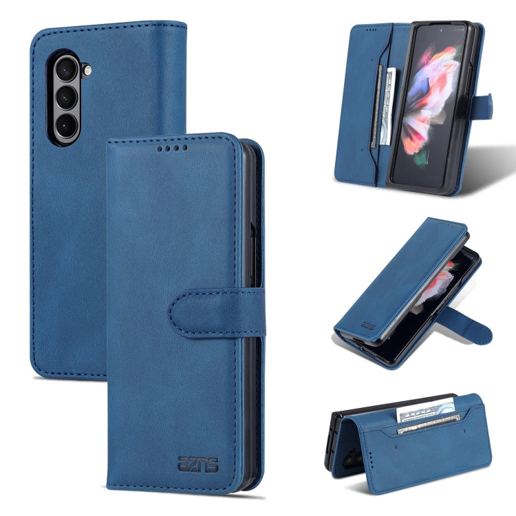 For Samsung Galaxy Z Fold5 AZNS Dream II Skin Feel PU+TPU Horizontal Flip PU Phone Case(Blue) by AZNS