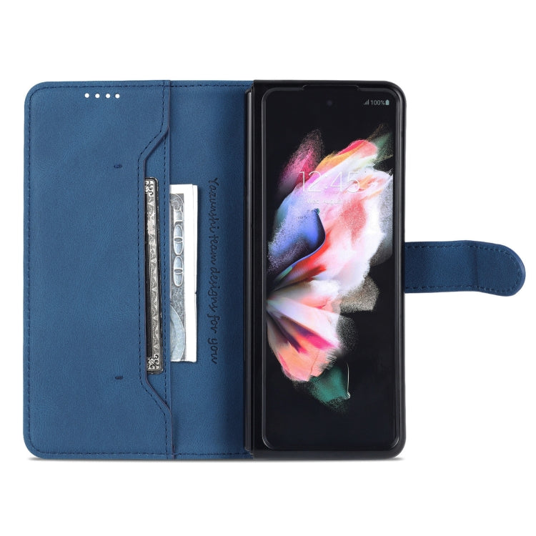 For Samsung Galaxy Z Fold5 AZNS Dream II Skin Feel PU+TPU Horizontal Flip PU Phone Case(Blue) by AZNS