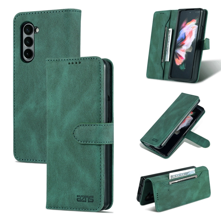 For Samsung Galaxy Z Fold6 5G AZNS Dream II Skin Feel PU+TPU Horizontal Flip PU Phone Case(Green) by AZNS