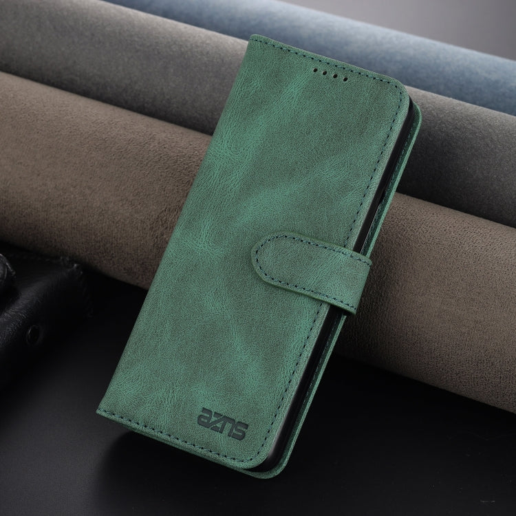 For Samsung Galaxy Z Fold6 5G AZNS Dream II Skin Feel PU+TPU Horizontal Flip PU Phone Case(Green) by AZNS