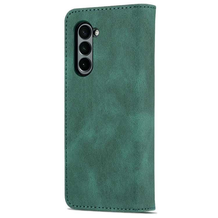 For Samsung Galaxy Z Fold6 5G AZNS Dream II Skin Feel PU+TPU Horizontal Flip PU Phone Case(Green) by AZNS