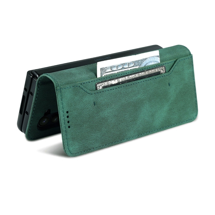 For Samsung Galaxy Z Fold6 5G AZNS Dream II Skin Feel PU+TPU Horizontal Flip PU Phone Case(Green) by AZNS
