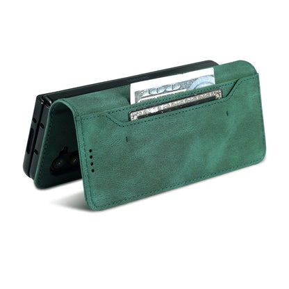 For Samsung Galaxy Z Fold6 5G AZNS Dream II Skin Feel PU+TPU Horizontal Flip PU Phone Case(Green) by AZNS