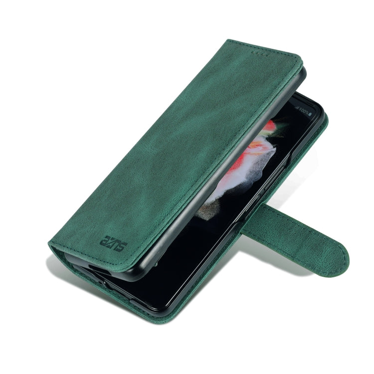 For Samsung Galaxy Z Fold6 5G AZNS Dream II Skin Feel PU+TPU Horizontal Flip PU Phone Case(Green) by AZNS