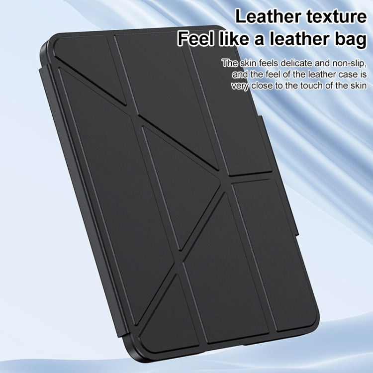 For iPad 2025 / 2022 Deformation Buckle Leather Smart Tablet Case(Black)