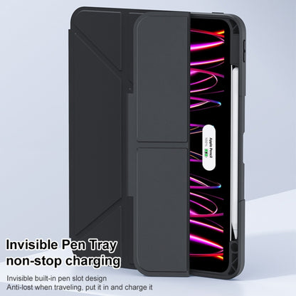 For iPad 2025 / 2022 Deformation Buckle Leather Smart Tablet Case(Black)