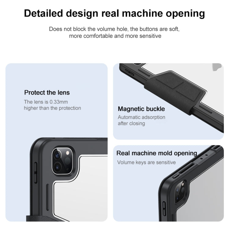 For iPad 2025 / 2022 Deformation Buckle Leather Smart Tablet Case(Black)