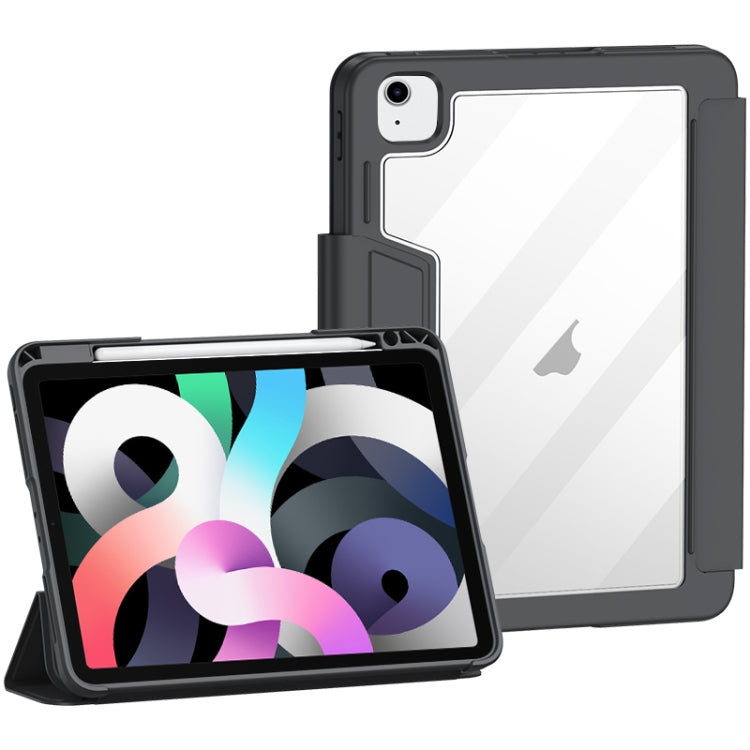 For iPad Air 2022 / 2020 Deformation Buckle Leather Smart Tablet Case(Black) by bashfashion