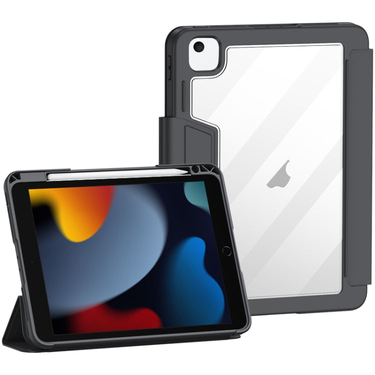 For iPad 10.2 2021 / 2020 / 2019 Deformation Buckle Leather Smart Tablet Case(Black) by bashfashion
