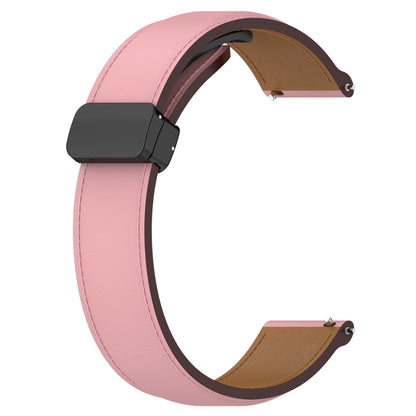 For Huawei Watch 4 / Watch 4 Pro Folding Buckle Genuine Leather Watch Band(Pink) by bashfashion