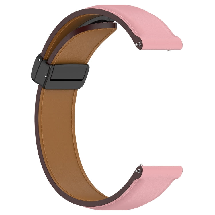 For Huawei Watch 4 / Watch 4 Pro Folding Buckle Genuine Leather Watch Band(Pink) by bashfashion