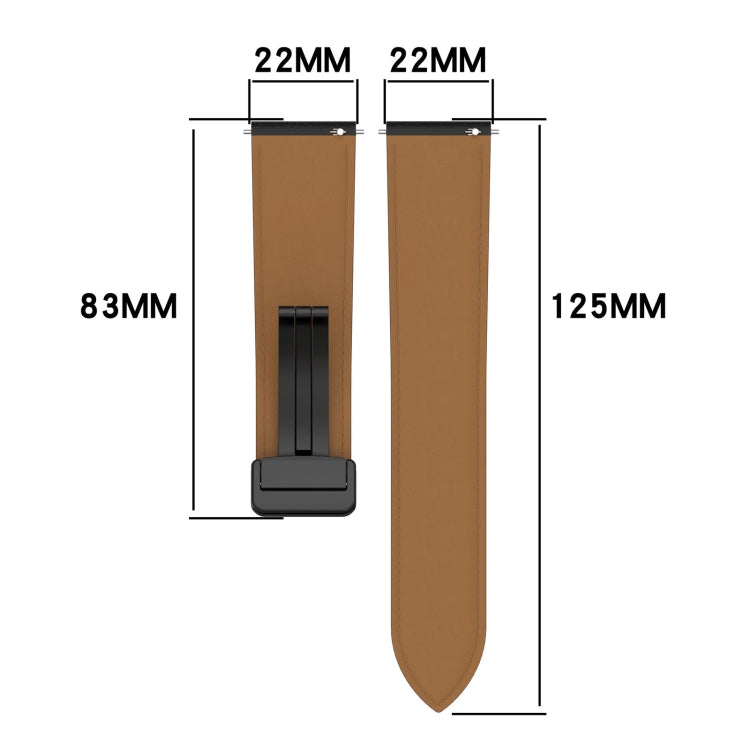 For Huawei Watch 4 / Watch 4 Pro Folding Buckle Genuine Leather Watch Band(Brown) by bashfashion