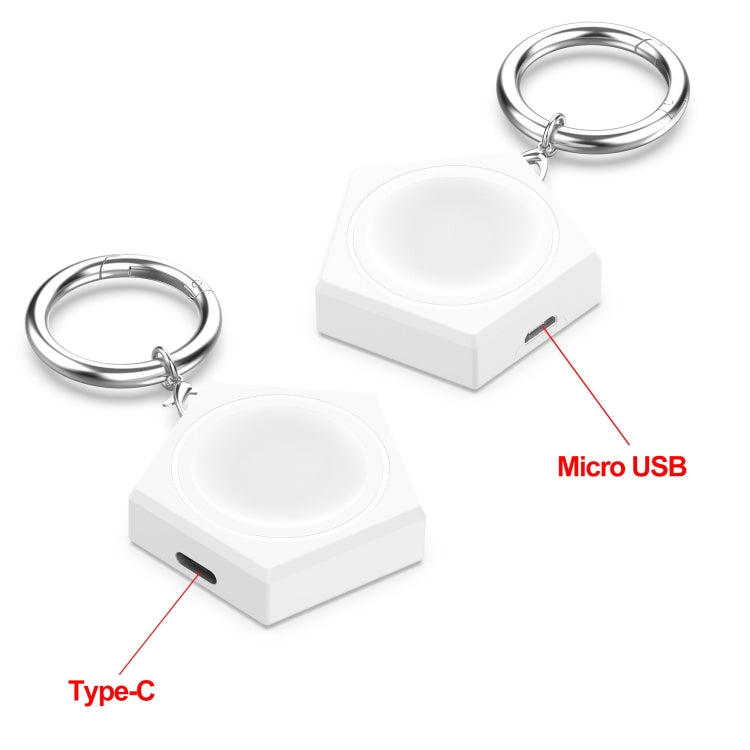 For Huawei Watch 4 / Watch 4 Pro Portable Universal Smart Watch Charger, Port:Micro USB(White) by bashfashion