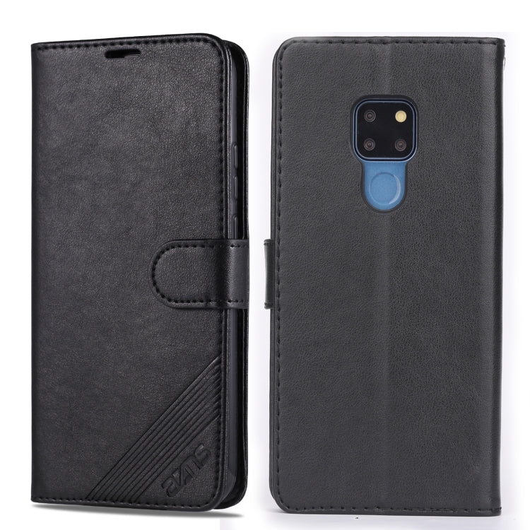 For Huawei Mate 20 / 20X AZNS Sheepskin Texture Horizontal Flip Leather Case with Holder & Card Slots & Wallet(Black) by AZNS