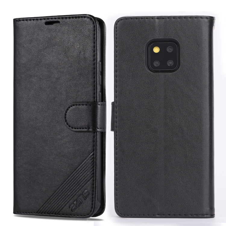 For Huawei Mate 20 Pro AZNS Sheepskin Texture Horizontal Flip Leather Case with Holder & Card Slots & Wallet(Black) by AZNS