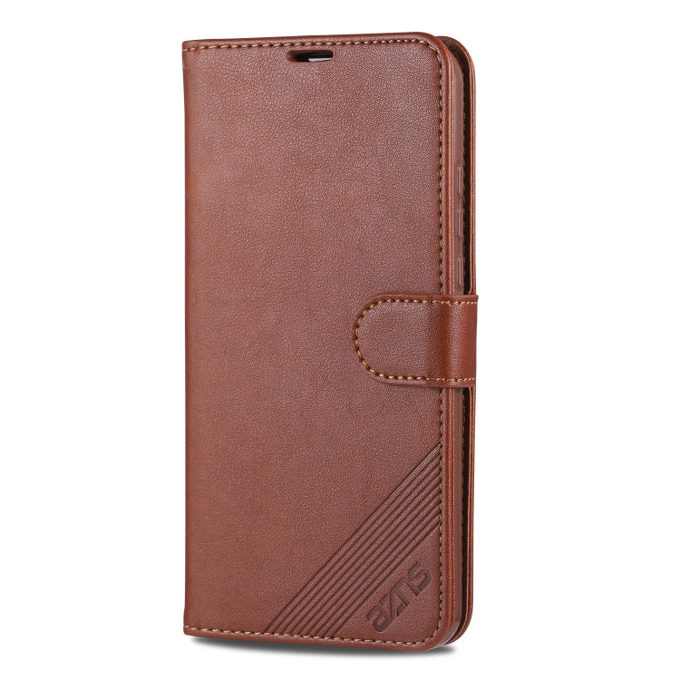 For Huawei Nova 5 / 5 Pro AZNS Sheepskin Texture Horizontal Flip Leather Case with Holder & Card Slots & Wallet(Brown) by AZNS