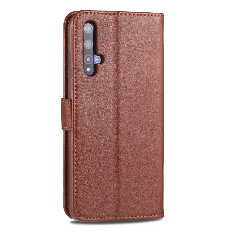For Huawei Nova 5 / 5 Pro AZNS Sheepskin Texture Horizontal Flip Leather Case with Holder & Card Slots & Wallet(Brown) by AZNS