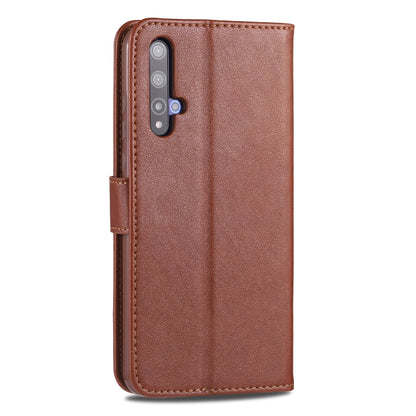 For Huawei Nova 5 / 5 Pro AZNS Sheepskin Texture Horizontal Flip Leather Case with Holder & Card Slots & Wallet(Brown) by AZNS
