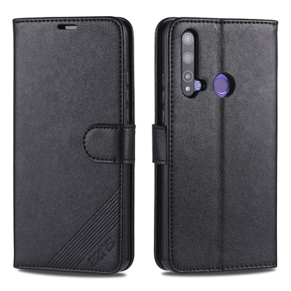 For Huawei Nova 5i / P20 Lite(2019) AZNS Sheepskin Texture Horizontal Flip Leather Case with Holder & Card Slots & Wallet(Black) by AZNS