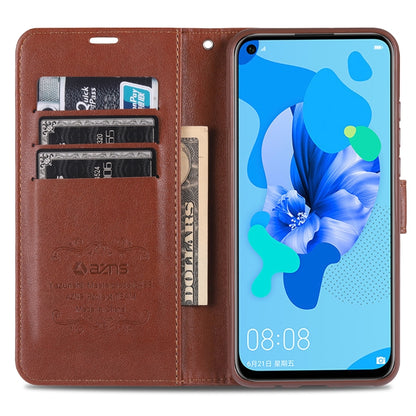 For Huawei Nova 5i / P20 Lite(2019) AZNS Sheepskin Texture Horizontal Flip Leather Case with Holder & Card Slots & Wallet(Black) by AZNS