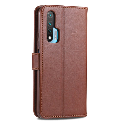 For Huawei Nova 6 AZNS Sheepskin Texture Horizontal Flip Leather Case with Holder & Card Slots & Wallet(Brown) by AZNS