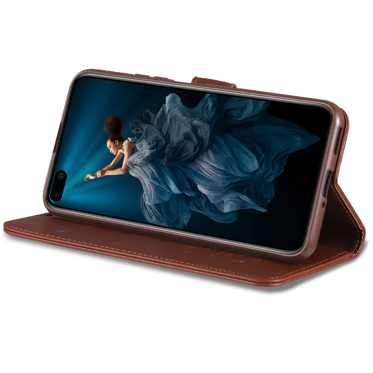 For Huawei Nova 6 AZNS Sheepskin Texture Horizontal Flip Leather Case with Holder & Card Slots & Wallet(Brown) by AZNS