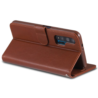 For Huawei Nova 6 AZNS Sheepskin Texture Horizontal Flip Leather Case with Holder & Card Slots & Wallet(Brown) by AZNS