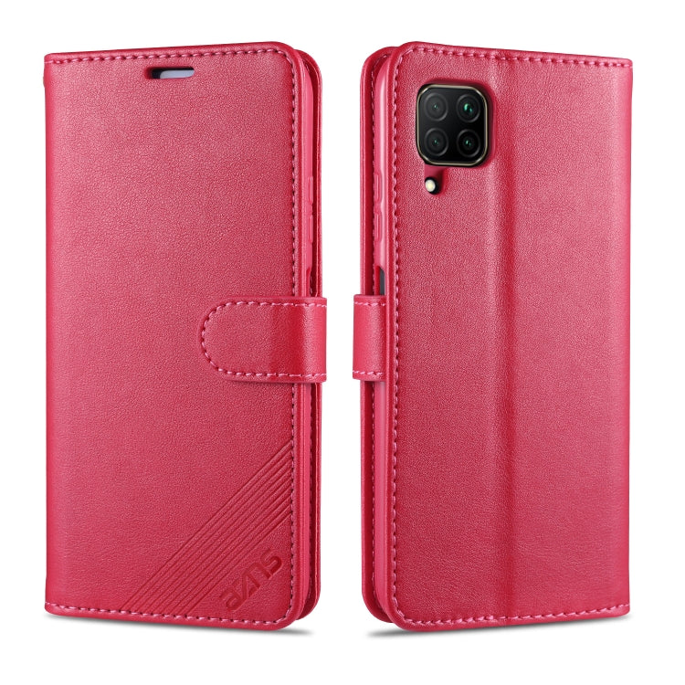 For Huawei Nova 6 SE AZNS Sheepskin Texture Horizontal Flip Leather Case with Holder & Card Slots & Wallet(Red) by AZNS