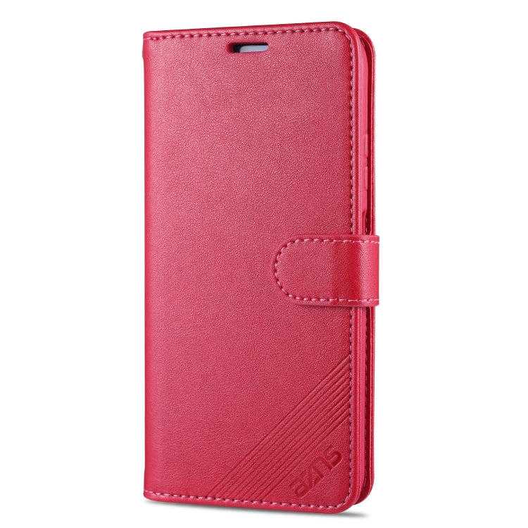 For Huawei Nova 6 SE AZNS Sheepskin Texture Horizontal Flip Leather Case with Holder & Card Slots & Wallet(Red) by AZNS