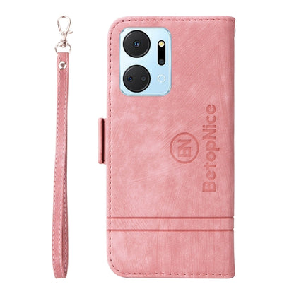 For Honor X7a / Play7T BETOPNICE Dual-side Buckle Leather Phone Case(Pink) by BETOPNICE