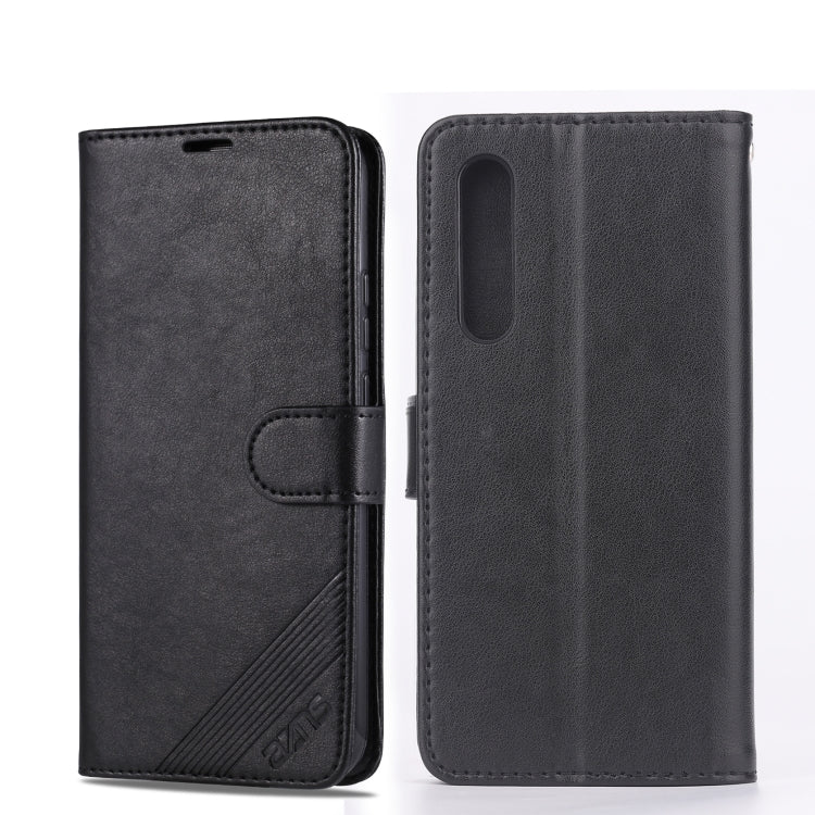 For Huawei P30 AZNS Sheepskin Texture Horizontal Flip Leather Case with Holder & Card Slots & Wallet(Black) by AZNS