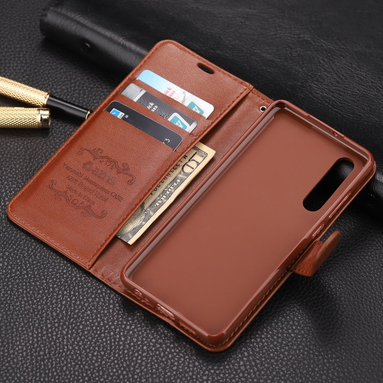 For Huawei P30 AZNS Sheepskin Texture Horizontal Flip Leather Case with Holder & Card Slots & Wallet(Black) by AZNS