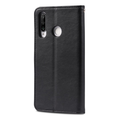 For Huawei P30 Lite / Nova 4E AZNS Sheepskin Texture Horizontal Flip Leather Case with Holder & Card Slots & Wallet(Black) by AZNS