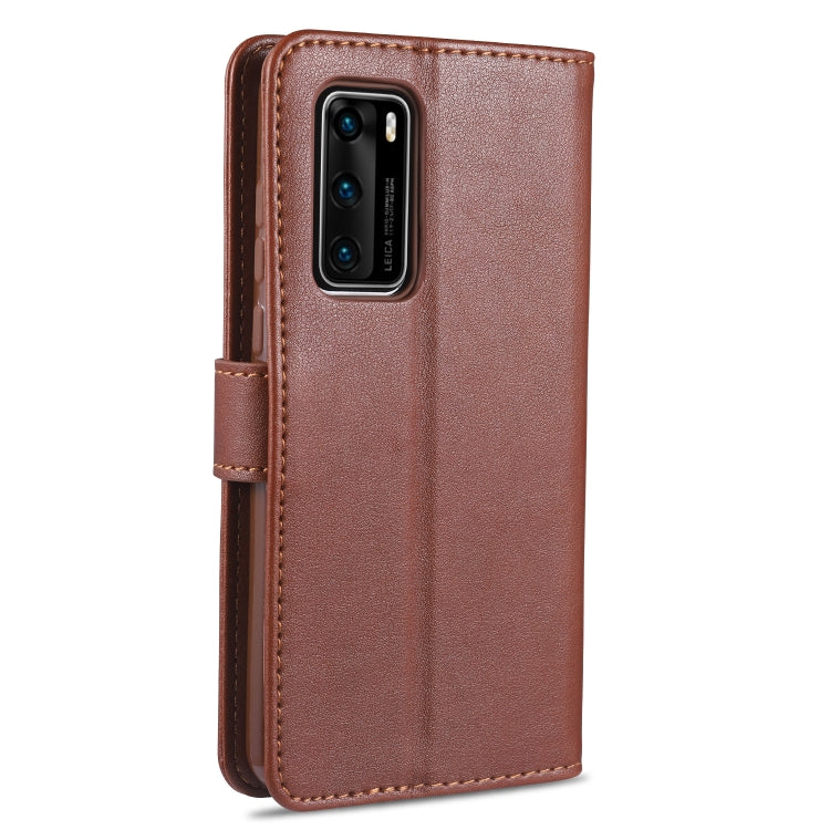For Huawei P40 / P40 Pro AZNS Sheepskin Texture Horizontal Flip Leather Case with Holder & Card Slots & Wallet(Brown) by AZNS