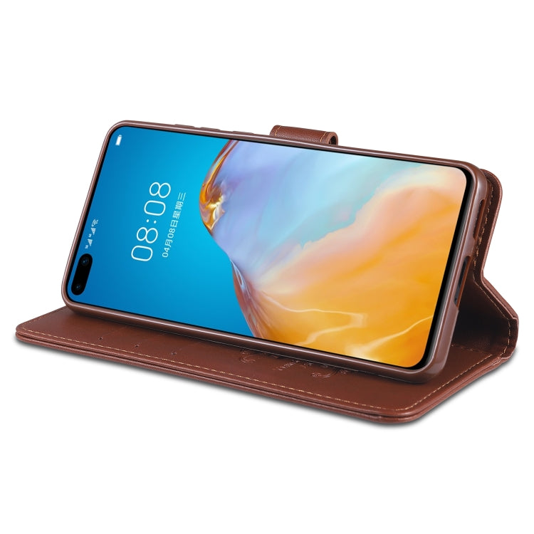 For Huawei P40 / P40 Pro AZNS Sheepskin Texture Horizontal Flip Leather Case with Holder & Card Slots & Wallet(Brown) by AZNS
