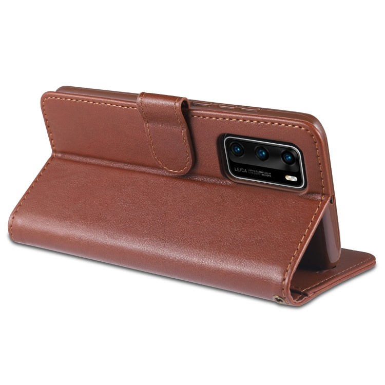 For Huawei P40 / P40 Pro AZNS Sheepskin Texture Horizontal Flip Leather Case with Holder & Card Slots & Wallet(Brown) by AZNS