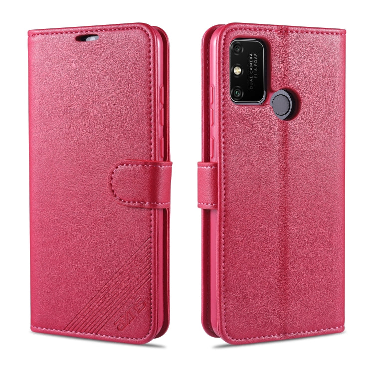 For Huawei Honor 9A AZNS Sheepskin Texture Horizontal Flip Leather Case with Holder & Card Slots & Wallet(Red) by AZNS