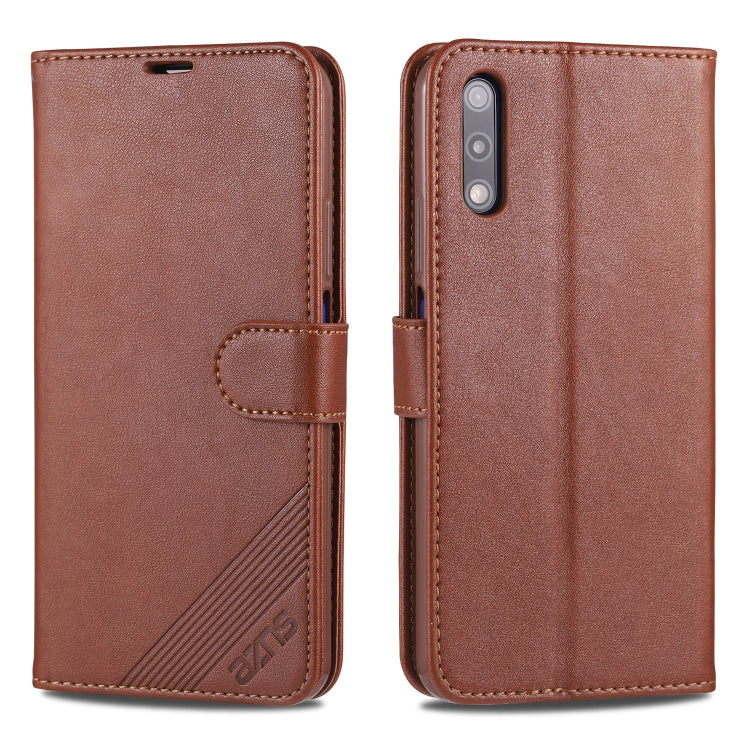 For Huawei Honor 9X AZNS Sheepskin Texture Horizontal Flip Leather Case with Holder & Card Slots & Wallet(Brown) by AZNS