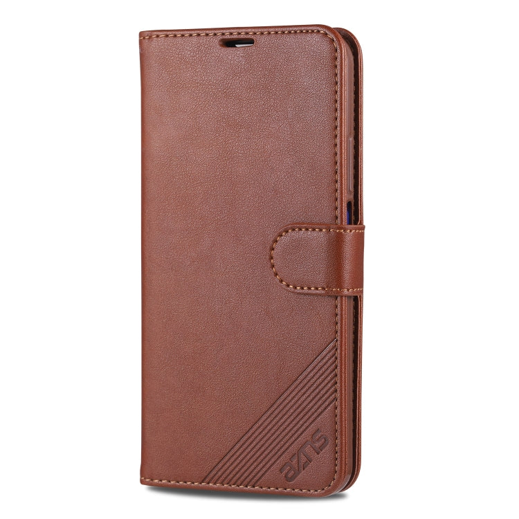 For Huawei Honor 9X AZNS Sheepskin Texture Horizontal Flip Leather Case with Holder & Card Slots & Wallet(Brown) by AZNS