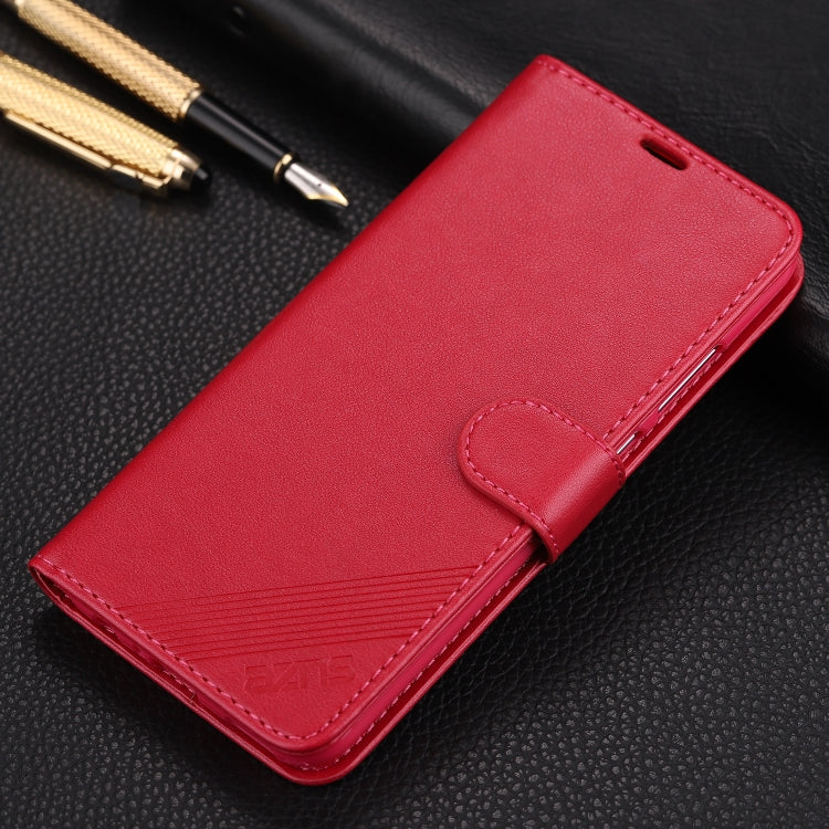 For Huawei Honor 10 Lite AZNS Sheepskin Texture Horizontal Flip Leather Case with Holder & Card Slots & Wallet(Red) by AZNS