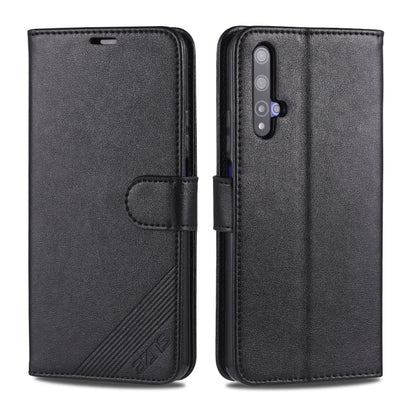 For Huawei Honor 20 AZNS Sheepskin Texture Horizontal Flip Leather Case with Holder & Card Slots & Wallet(Black) by AZNS
