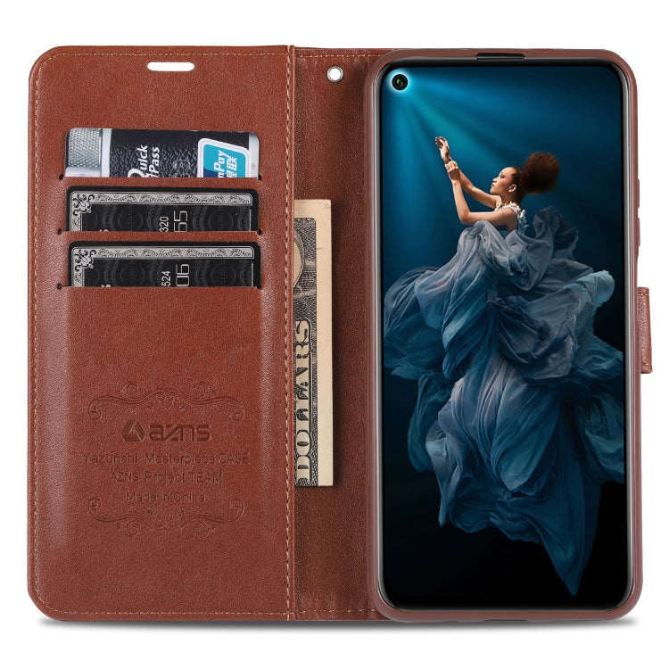 For Huawei Honor 20 AZNS Sheepskin Texture Horizontal Flip Leather Case with Holder & Card Slots & Wallet(Black) by AZNS