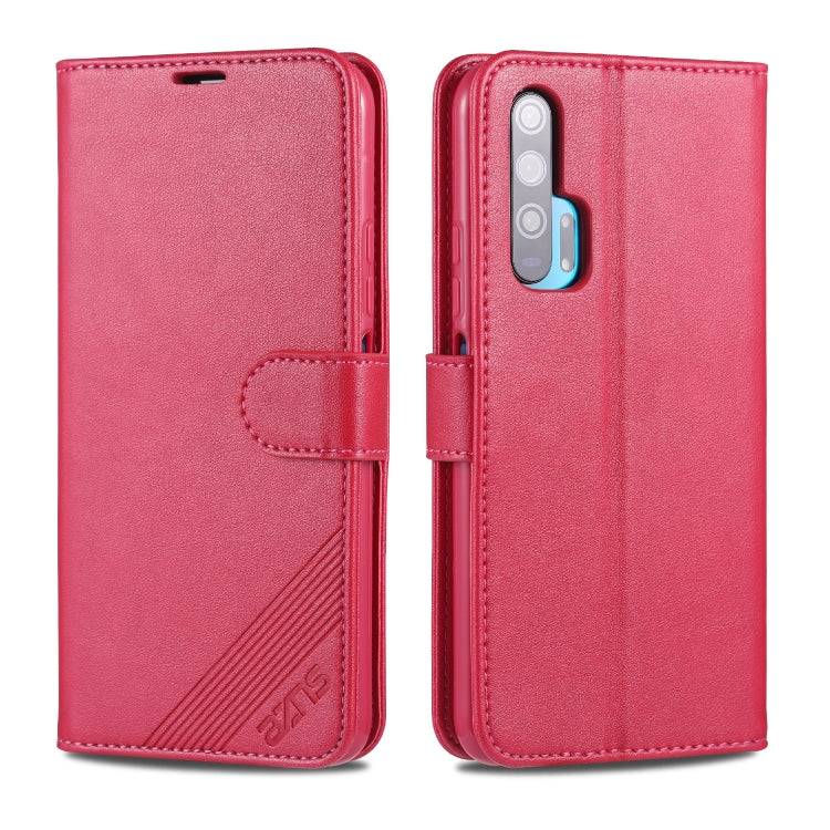 For Huawei Honor 20 Pro AZNS Sheepskin Texture Horizontal Flip Leather Case with Holder & Card Slots & Wallet(Red) by AZNS