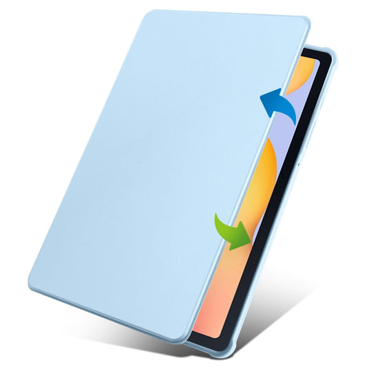 For Samsung Galaxy Tab S6 Lite P610 Acrylic 360 Degree Rotation Smart Tablet Leather Case(Ice Blue) by bashfashion