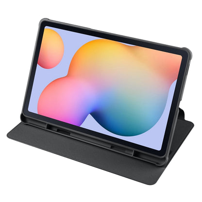 For Samsung Galaxy Tab S6 Lite P610 Acrylic 360 Degree Rotation Smart Tablet Leather Case(Black) by bashfashion