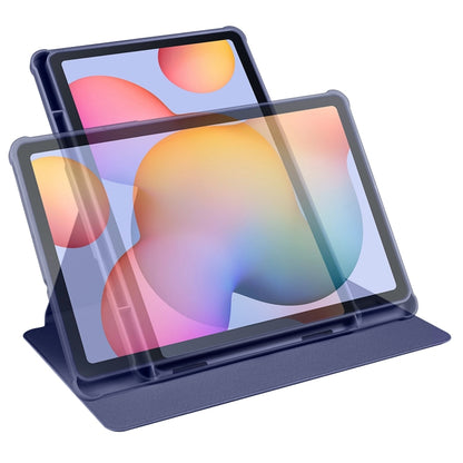 For Samsung Galaxy Tab S6 Lite P610 Acrylic 360 Degree Rotation Smart Tablet Leather Case(Dark Blue) by bashfashion