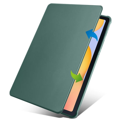 For Samsung Galaxy Tab S6 Lite P610 Acrylic 360 Degree Rotation Smart Tablet Leather Case(Dark Green) by bashfashion