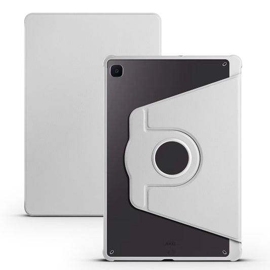 For Samsung Galaxy Tab S6 Lite P610 Acrylic 360 Degree Rotation Smart Tablet Leather Case(Space Grey) by bashfashion